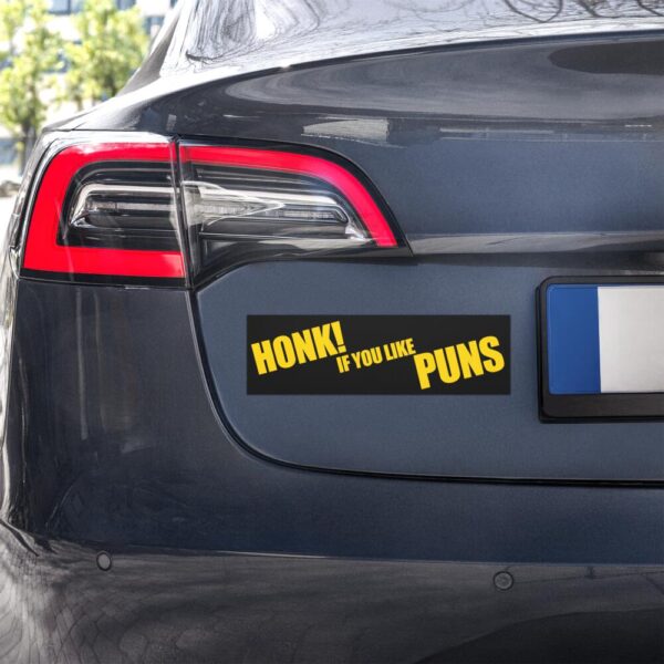 HONK! IF YOU LIKE PUNS Car Magnet