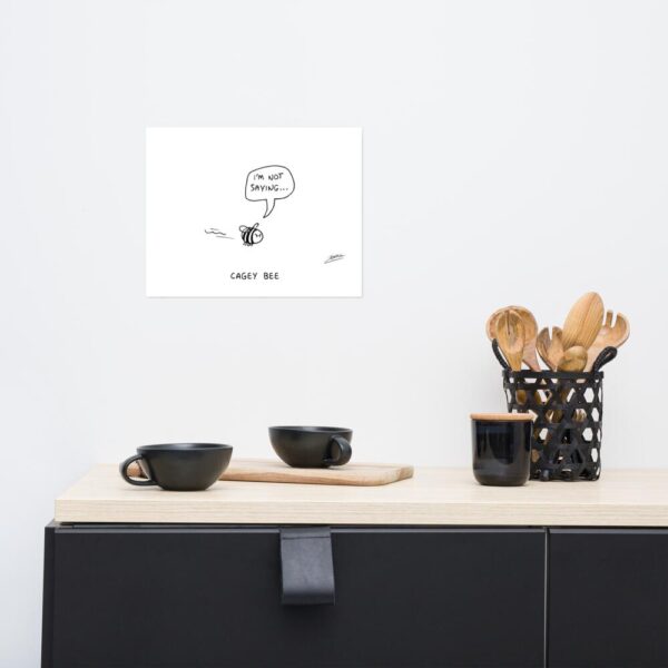 CAGEY BEE Print